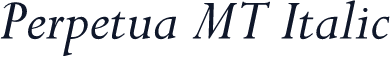 Perpetua MT Italic