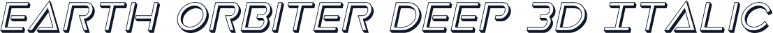 Earth Orbiter Deep 3D Italic