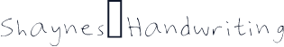 Shaynes_Handwriting