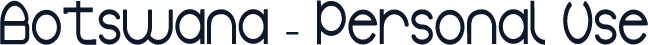 Botswana - Personal Use