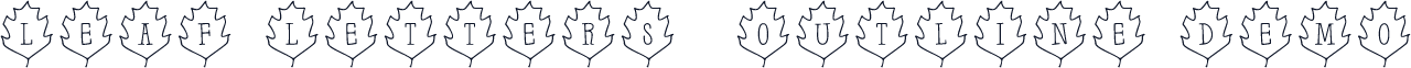 Leaf Letters  Outline Demo