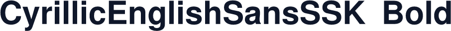 CyrillicEnglishSansSSK Bold