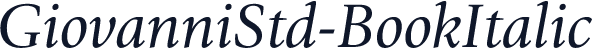 GiovanniStd-BookItalic