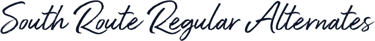 South Route Regular Alternates