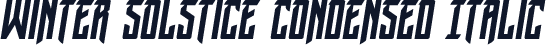 Winter Solstice Condensed Italic