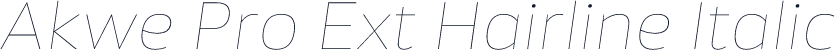 Akwe Pro Ext Hairline Italic