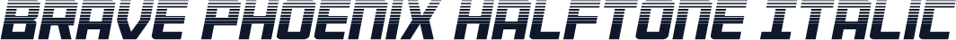 Brave Phoenix Halftone Italic