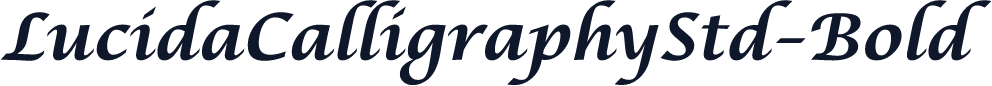 LucidaCalligraphyStd-Bold