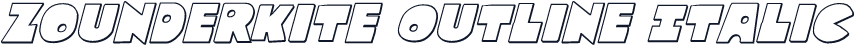 Zounderkite Outline Italic
