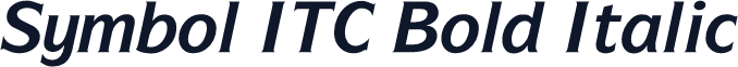Symbol ITC Bold Italic