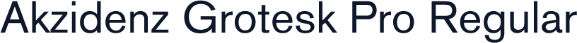 Akzidenz Grotesk Pro Regular