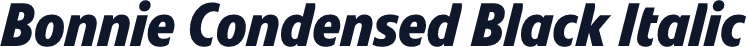Bonnie Condensed Black Italic