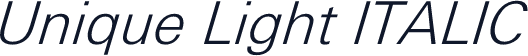 Unique Light ITALIC