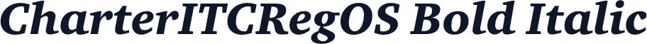CharterITCRegOS Bold Italic
