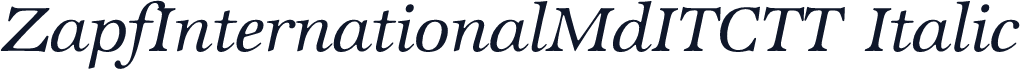 ZapfInternationalMdITCTT Italic