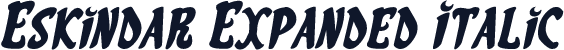 Eskindar Expanded Italic