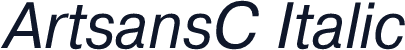 ArtsansC Italic