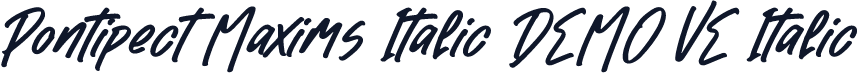 Pontipect Maxims Italic DEMO VE Italic
