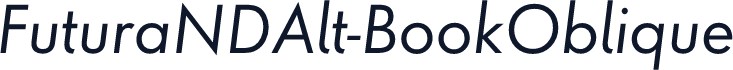 ☞FuturaNDAlt-BookOblique