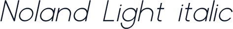 Noland Light italic