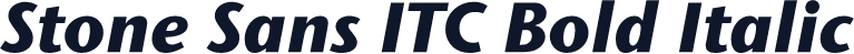 Stone Sans ITC Bold Italic
