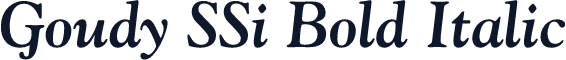 Goudy SSi Bold Italic