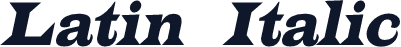 Latin  Italic