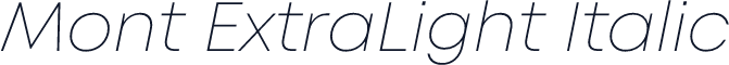 Mont ExtraLight Italic