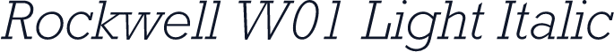 Rockwell W01 Light Italic