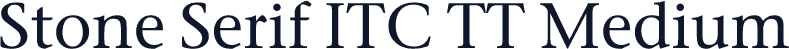 Stone Serif ITC TT Medium