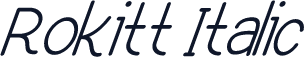 Rokitt Italic
