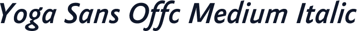 Yoga Sans Offc Medium Italic