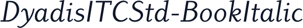 DyadisITCStd-BookItalic