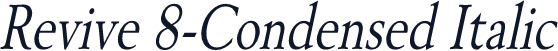Revive 8-Condensed Italic