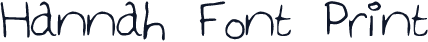 Hannah_Font_Print