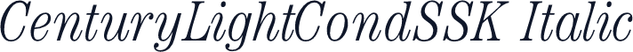 CenturyLightCondSSK Italic
