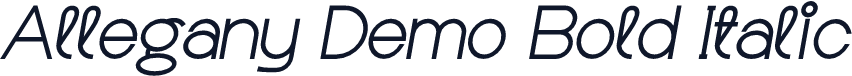 Allegany Demo Bold Italic