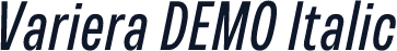 Variera DEMO Italic