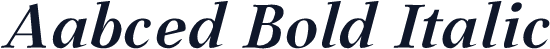 Aabced Bold Italic
