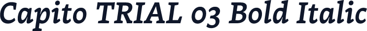Capito TRIAL 03 Bold Italic
