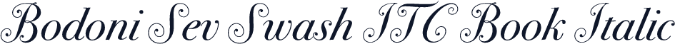 Bodoni Sev Swash ITC Book Italic