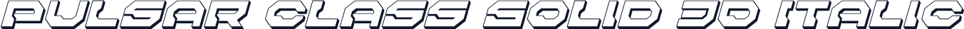 Pulsar Class Solid 3D Italic