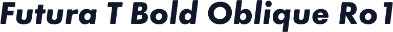 Futura T Bold Oblique Ro1