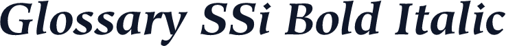 Glossary SSi Bold Italic