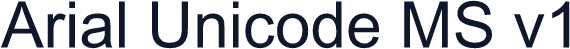 Arial Unicode MS v1