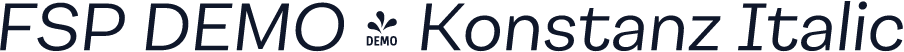 FSP DEMO - Konstanz Italic