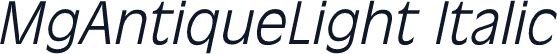 MgAntiqueLight Italic