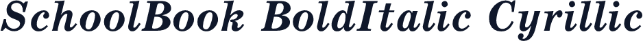 SchoolBook BoldItalic Cyrillic