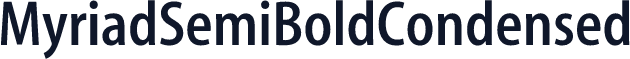 MyriadSemiBoldCondensed