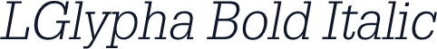 LGlypha Bold Italic